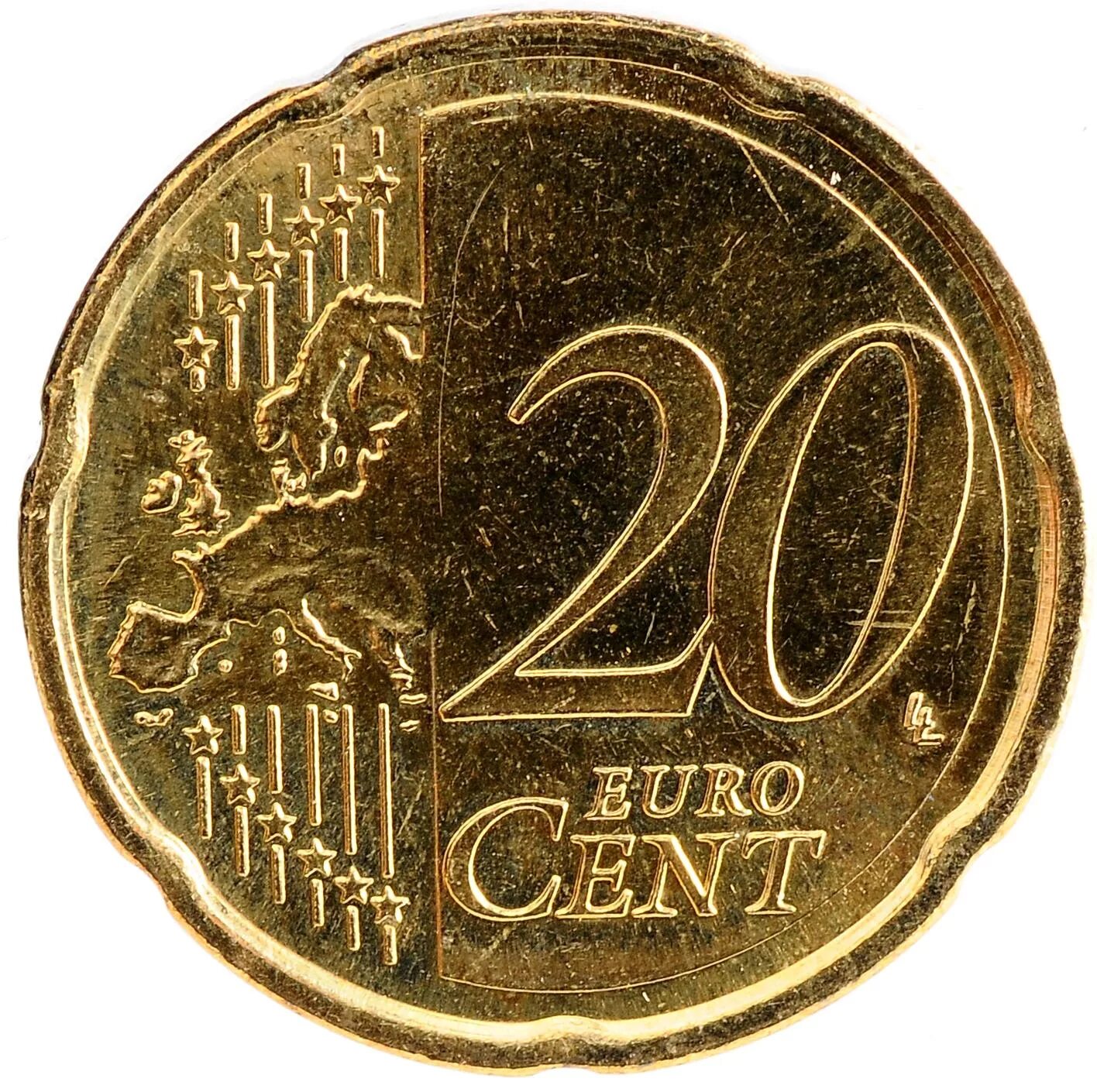 Центы в рубли. Монета 20 Euro Cent 2002. Монетка 20 Euro Cent. 20 Евроцентов Кипр. Монета 20 Cent Euro 2011 Sena.