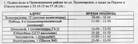 Расписание привокзальная