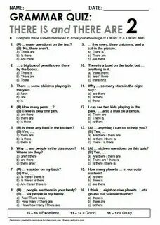 There was there were grammar exercises