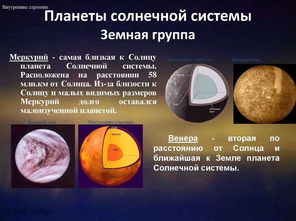 Данные земной группы. Планеты земной группы солнечной системы Меркурий. Строение планет земной группы. Внутреннее строение планет солнечной системы. Солнечное строение планет.