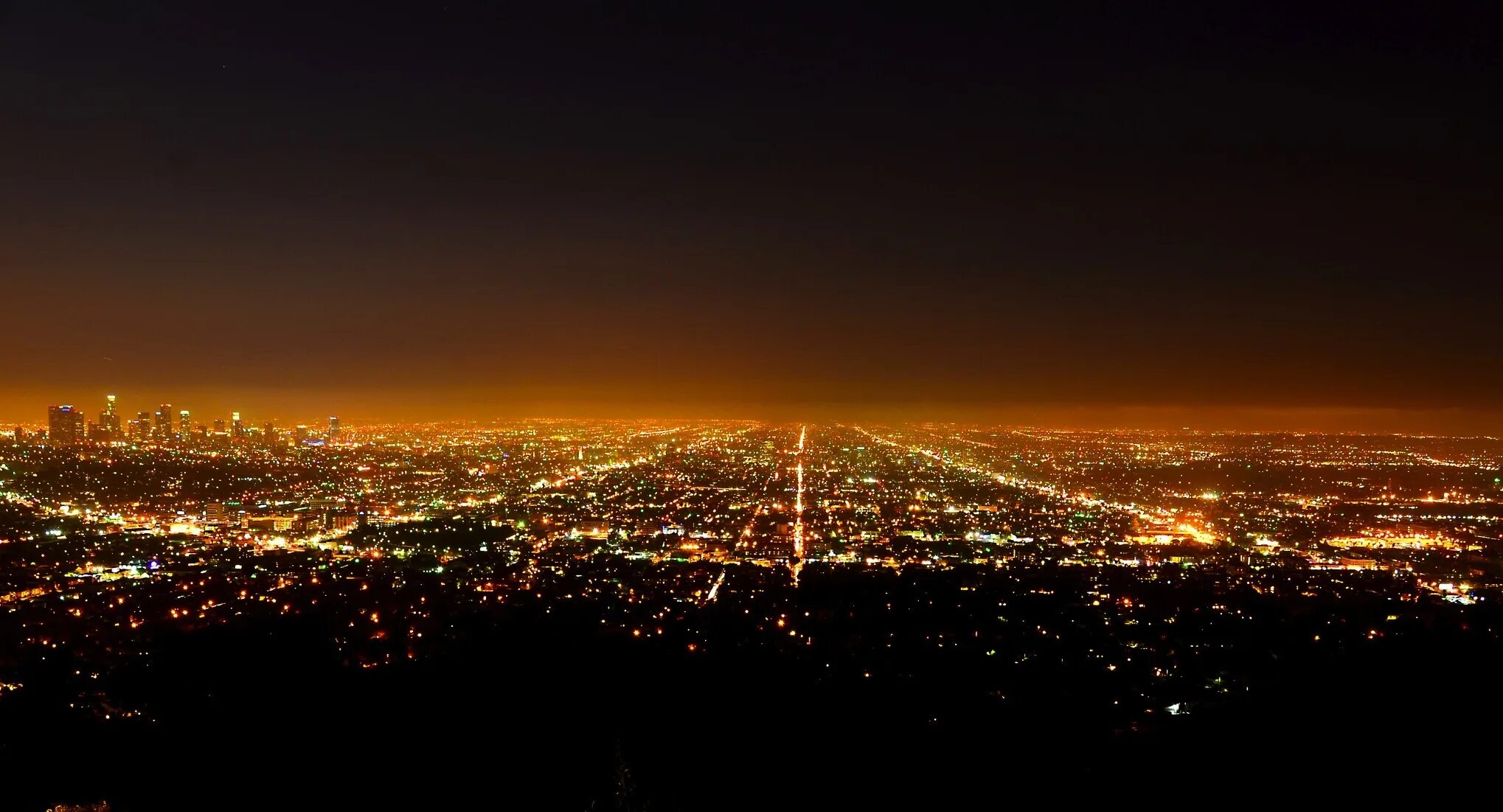 Ночной Лос Анджелес. Time lapse Уфа ночью. Los Angeles Night view.