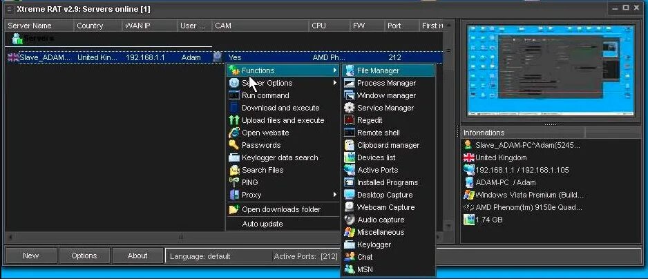 Rat hack. Xtreme rat. rat программа. win-capture-audio.