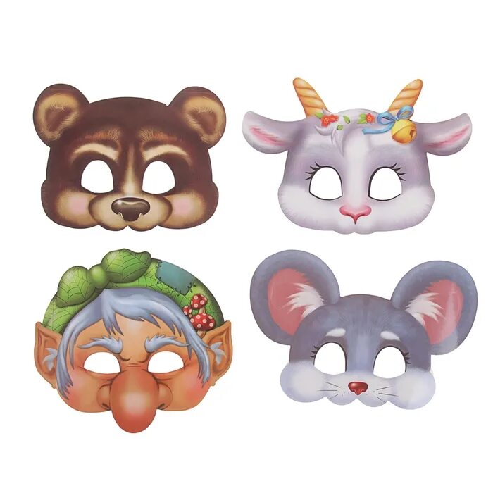 маки для театра в детском су. маски для сказок. ма-9747. маски персонажей из репки для детей. маски для театра сказки теремок для детей.