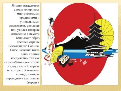 Страна восходящего солнца изображаем
