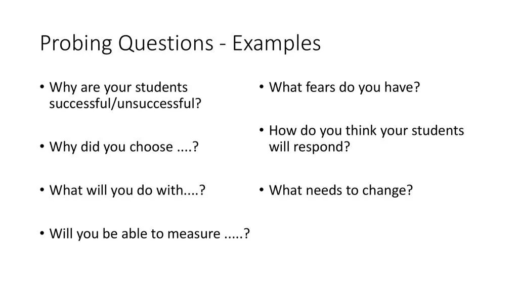 What would you choose questions. Probing questions examples. probing question. probing. leading questions examples.