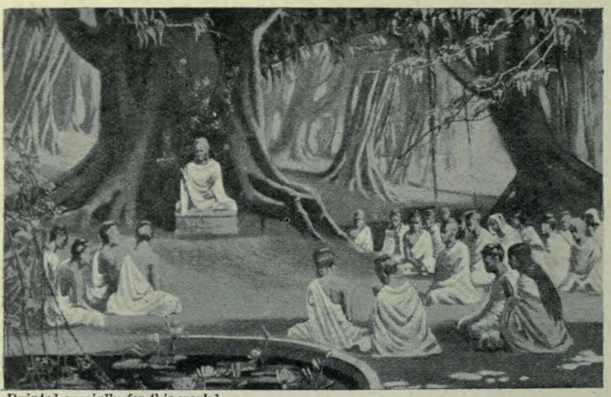 После смерти в буддизме. Сумеру буддизм. Смерть Будды картина. Будда под деревом. Сабха в древней Индии это.