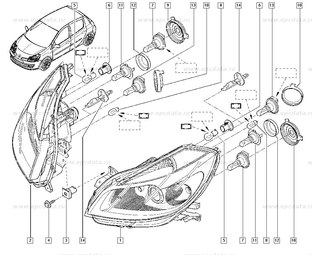 Рено клио 3 лампы. Рено клио 3 лампа ближнего света. Renault clio 3 лампы ближнего света. Штекер ближнего света рено клио. Схема фары на рено симбол 2007.