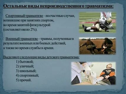 Виды травм первая помощь профилактика