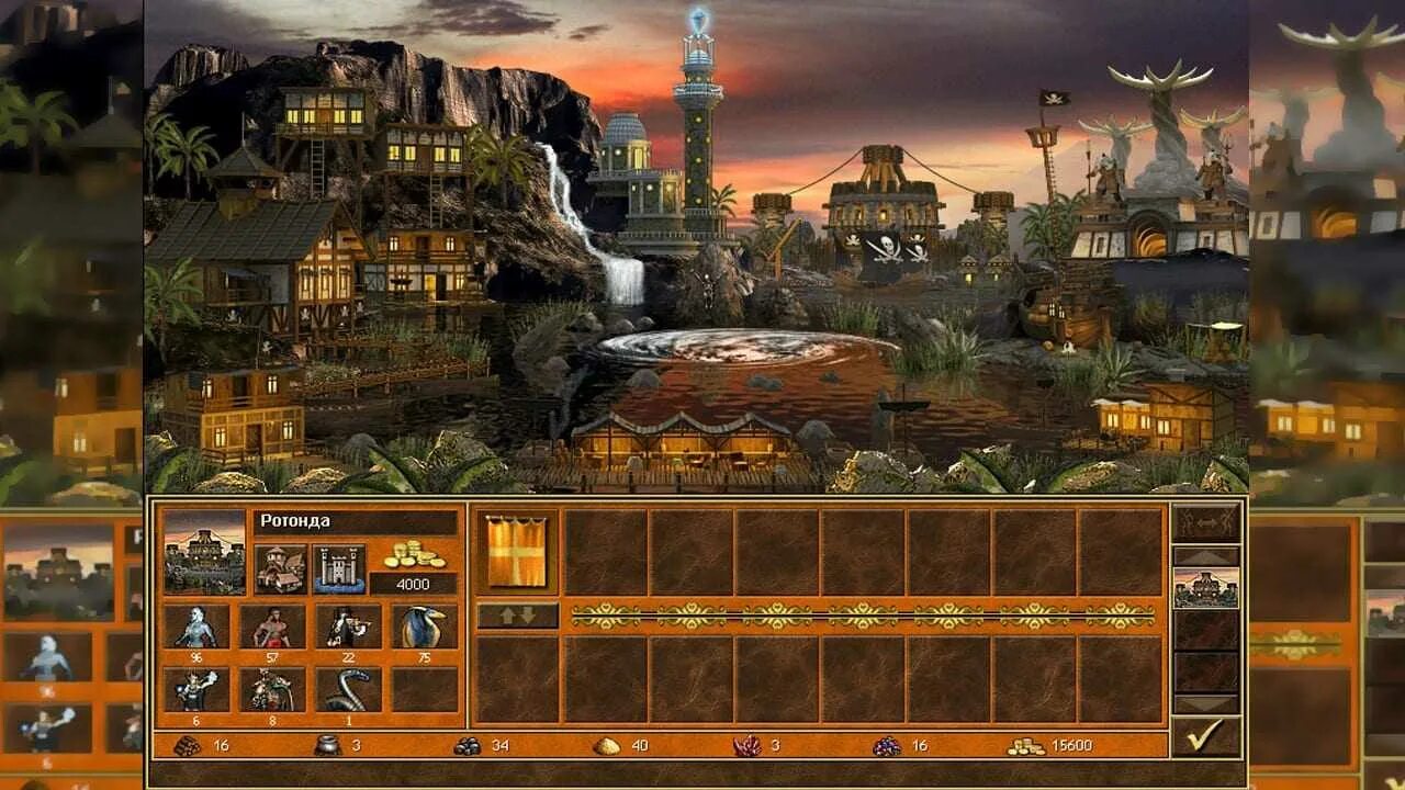 Heroes 3 hota factory town. Heroes of might and Magic 3 Hota причал. Heroes 3 Horn of the Abyss причал. Герои меча и магии 3 замок причал. Город причал в героях 3.
