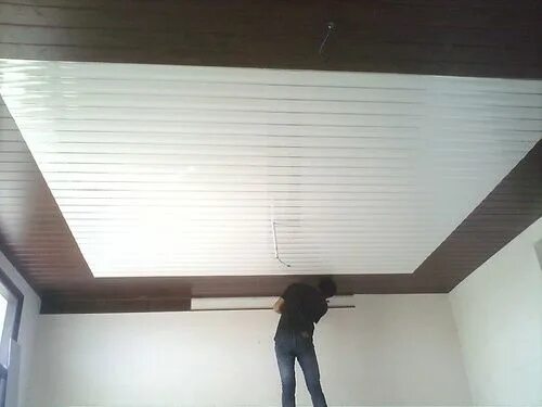 My Finished Music Room Ceiling (Painted Wood Plank Ceiling) Wood plank ceiling, 