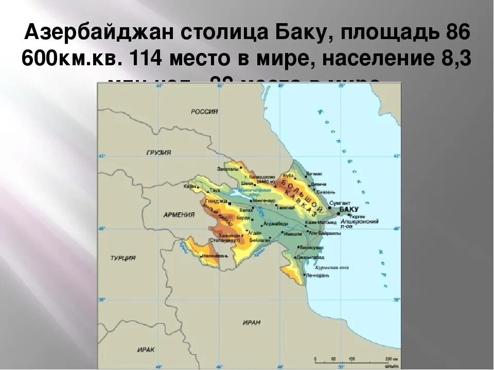 Сколько км азербайджан