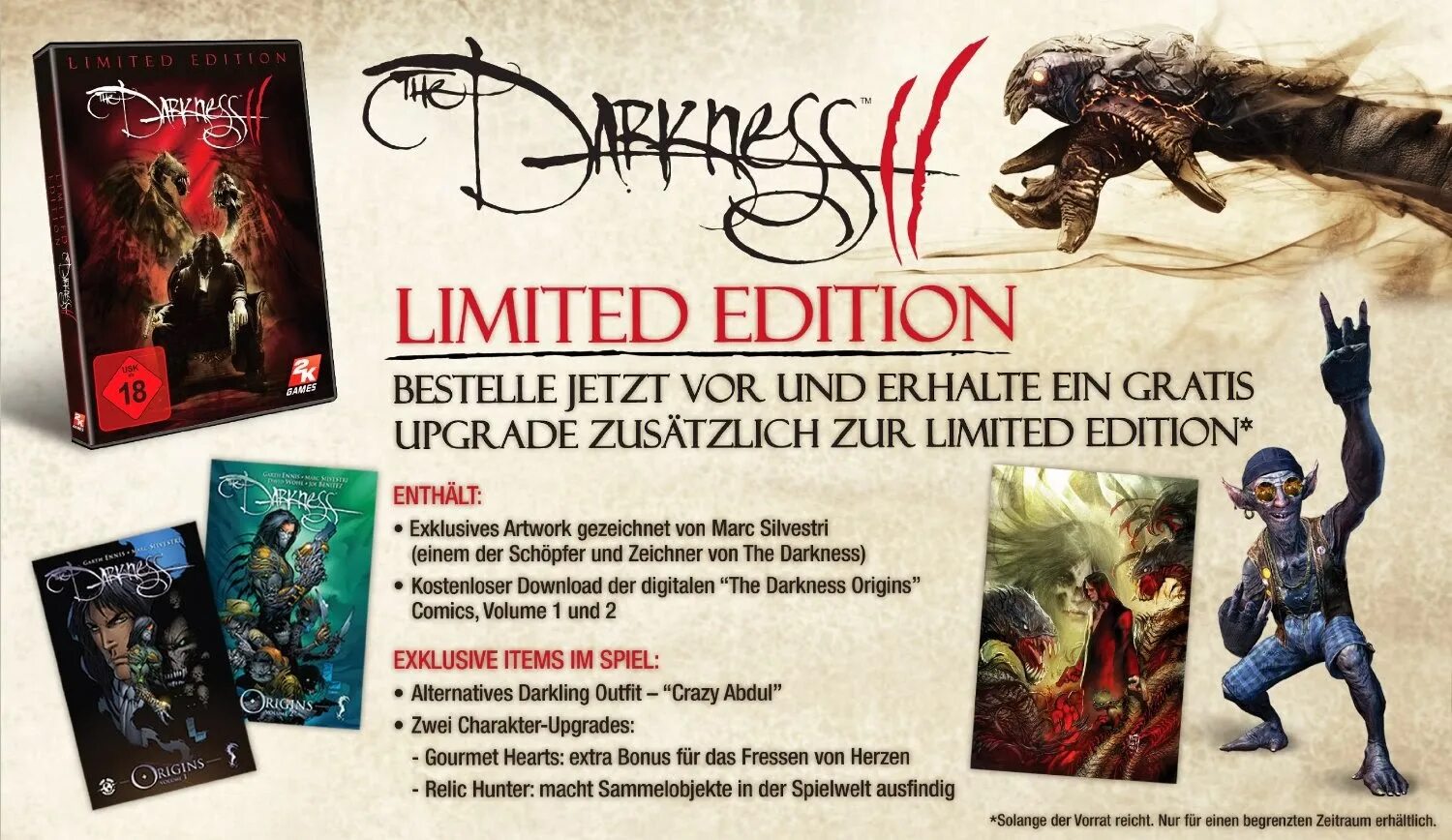 Dark limited. The Darkness 2 коллекционное издание. The Darkness ll Limited Edition. The Darkness 2: Limited Edition. The Darkness 2 диск.