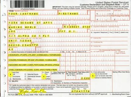 Customs form