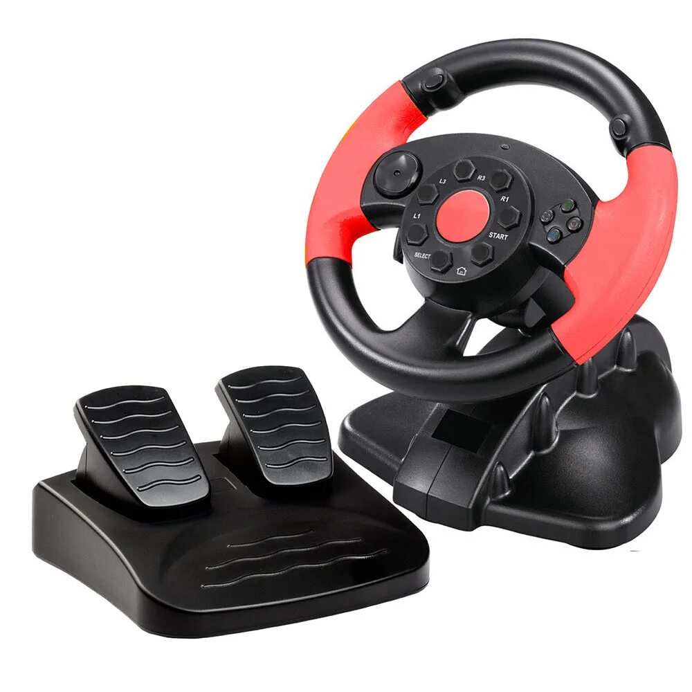 Купить руль для игр. Racing Wheel foot Pedal 1 руль. Игровой руль Dirt 2. Руль Genius красный. Алтерейс 1200 руль игровой.