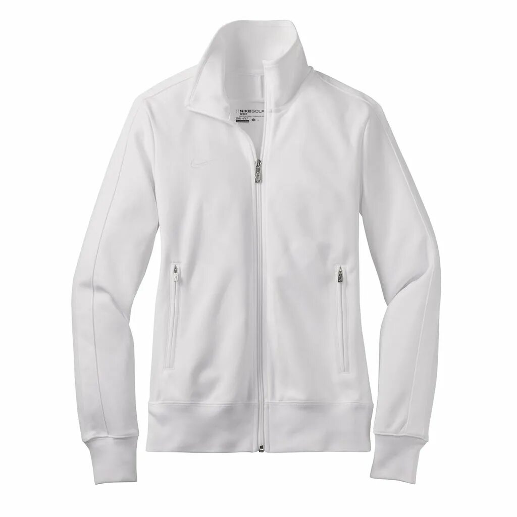 White jacket. Nike Fleece Jacket logo White.