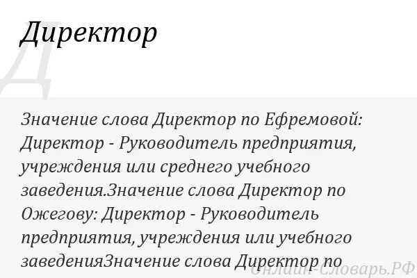 Слово директору. Начальник слово. Значение слова начальник. Что означает слово директор.