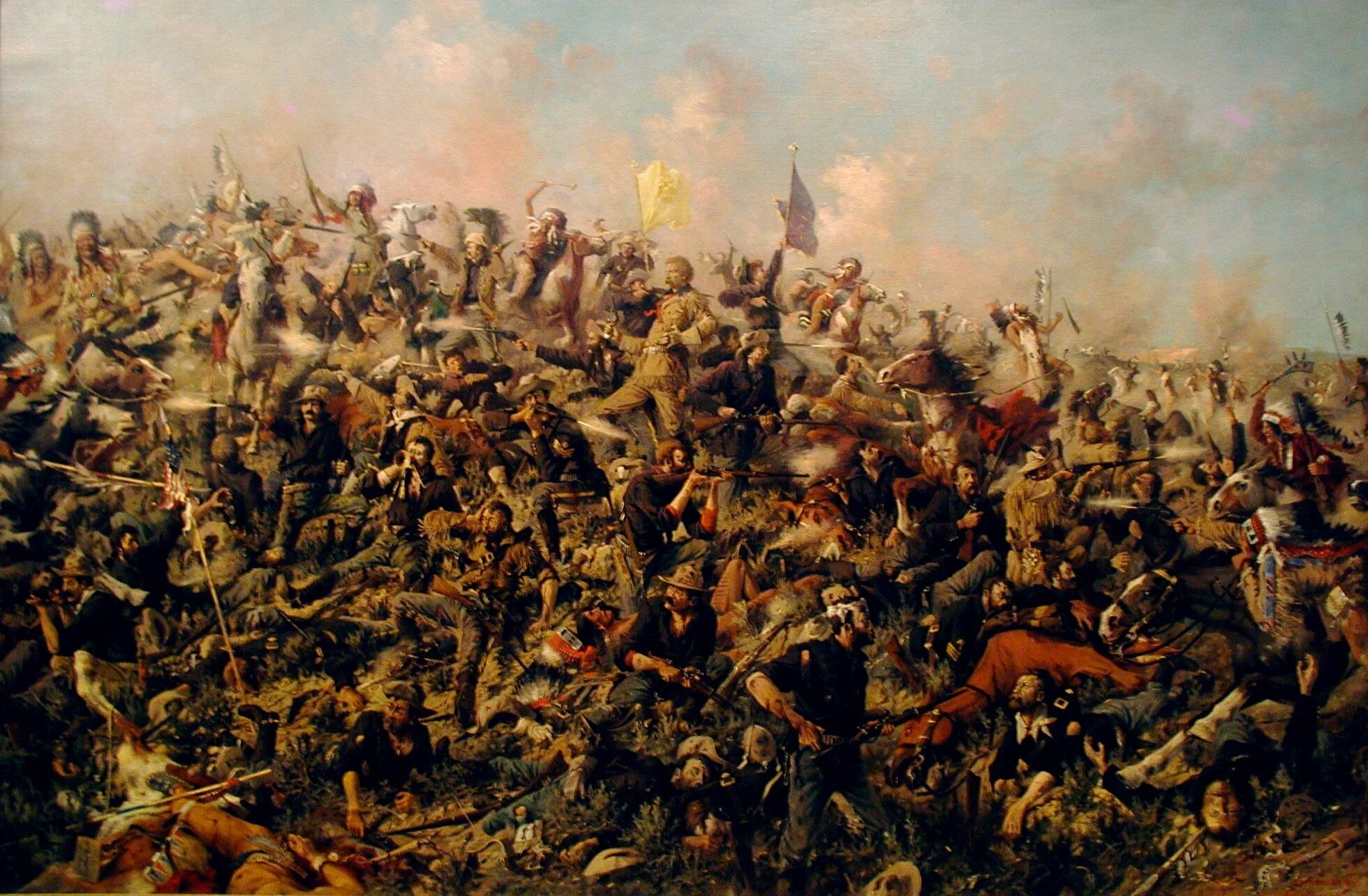 Картина нападение. Генерал Кастер битва при Литтл Бигхорн. Сражение при Литтл Бигхорн. Индейцы битва при Литтл-Бигхорн. Битва при Литтл-Бигхорн живопись.