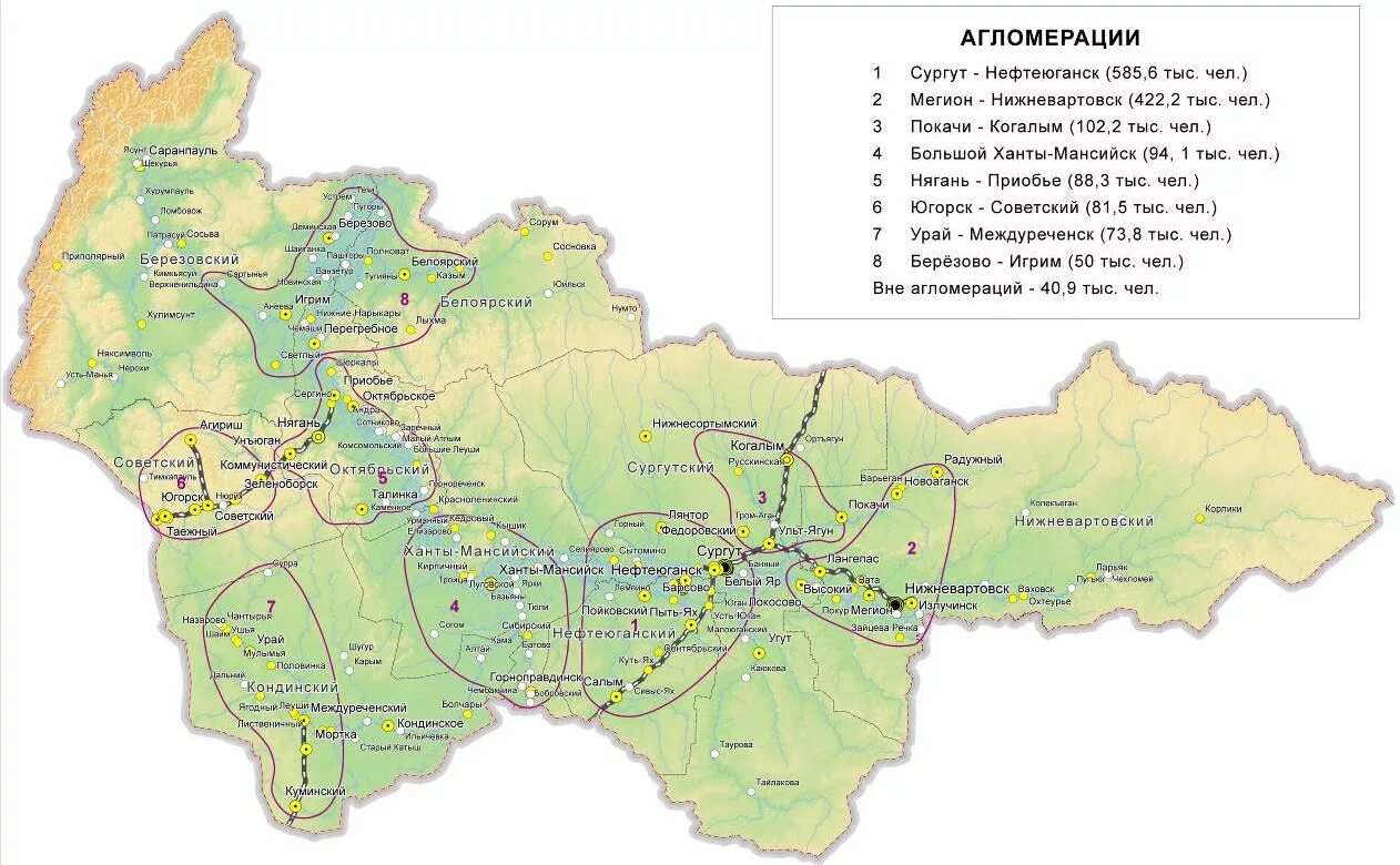 Нижневартовск какой край. Карта Ханты-Мансийском Ханты-Мансийского автономного округа Югры. Карта ХМАО подробная. Карта ХМАО С городами. Карта ХМАО Югра Ханты Мансийский район.