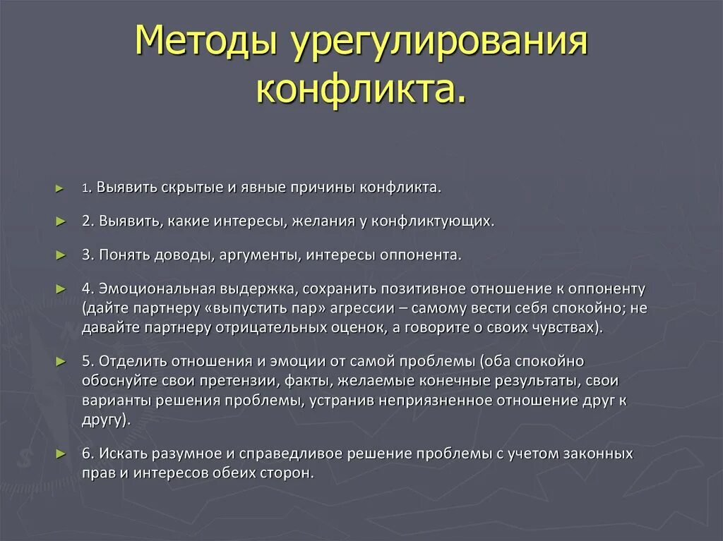 Перечислены основные способы разрешения конфликта. Способы урегулирования конфликтов. Мкиодым урегулирования конфликтов. Способымурегулирования конфликта. Методы урегулирования конфликтных ситуаций.