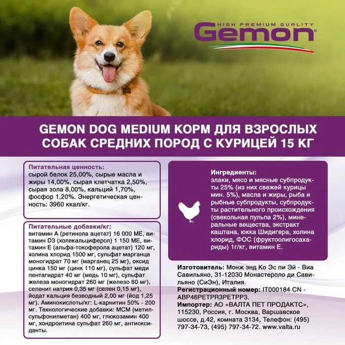 Gemon для щенков курица сухой. Gemon Dog Medium для взрослых собак средних пород с курицей 15 кг. Gemon для собак таблица. Сухой корм Gemon Dog Medium для взрослых собак средних пород, с курицей 3 кг.