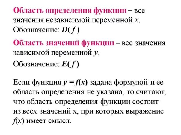 Область определения и область значения функции. Область определения функции и область значений функции. Понятие функции область определения и область значений функции. Определить область определения и область значения функции. Область значений 9 класс