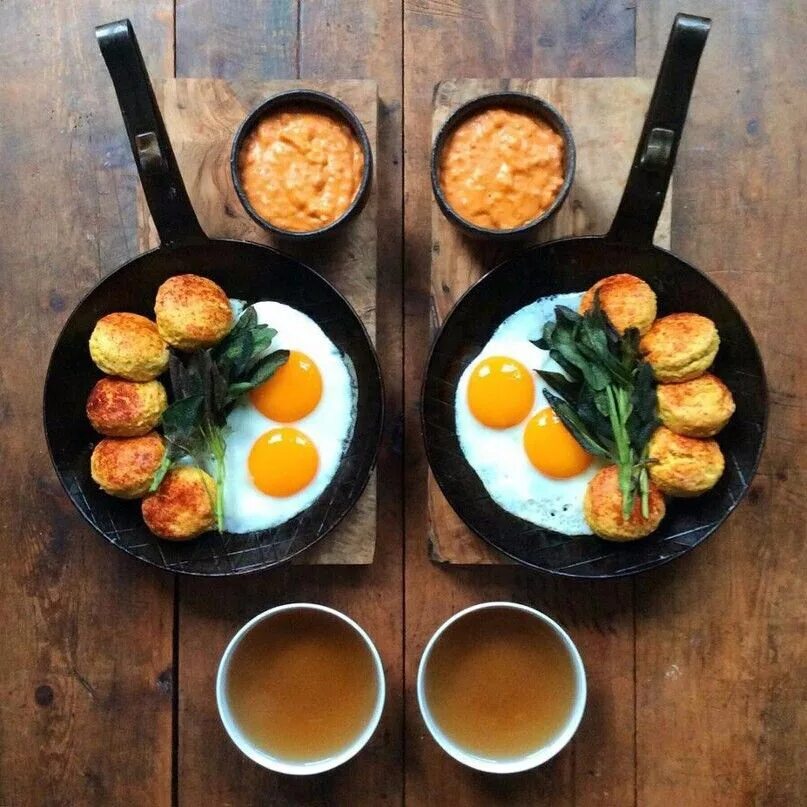 We made breakfast