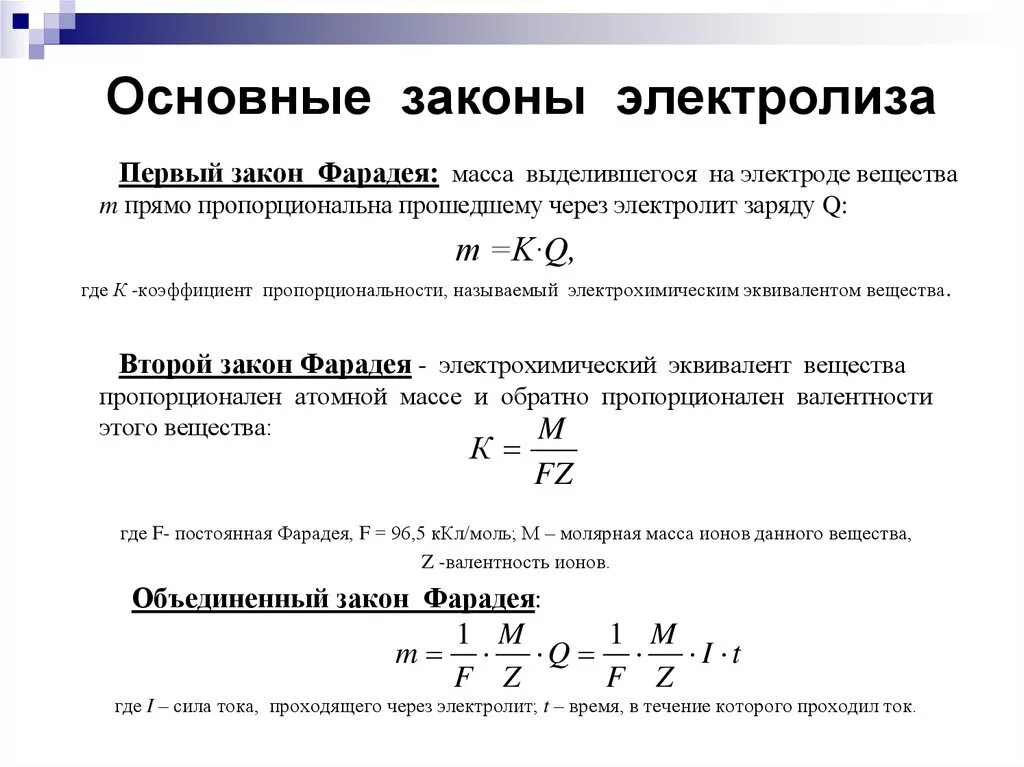 Закон фарадея. 2 закон фарадея для электролиза. Закон фарадея формула для тока. 1 закон электролиза формула. 2 закон фарадея для электролиза формула.