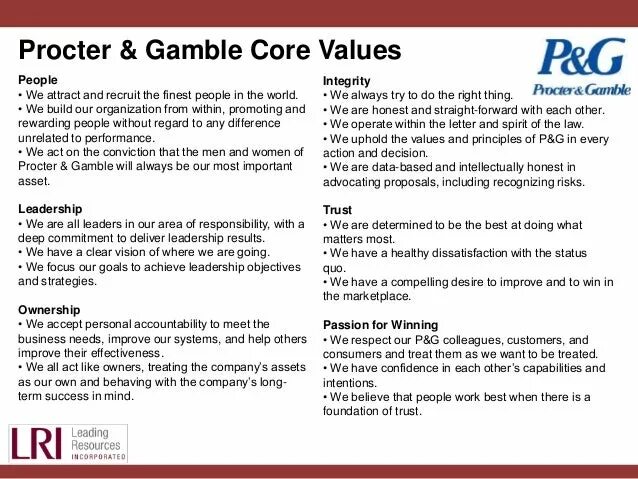 Value core 2. Swot анализ procter and gamble. core values. personal values examples. company values.