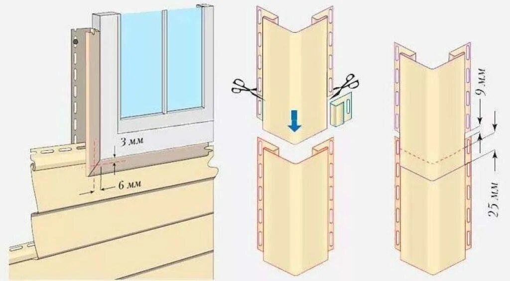 Как нарастить угол сайдинга. Монтаж околооконного профиля Docke. Околооконный профиль Деке монтаж. Технология обшивания сайдингом. Крепление околооконной планки винилового сайдинга.