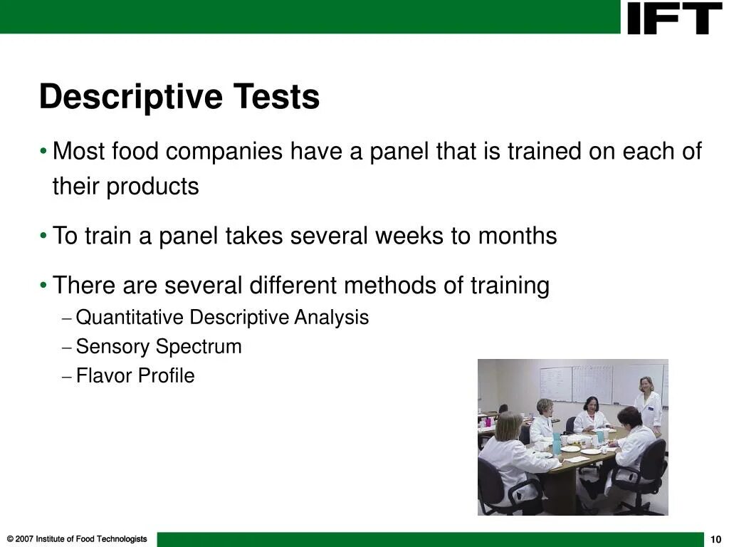 Testing description. Descriptive Analysis. Describing Test. Sensory evaluation. Food Science Sensory.