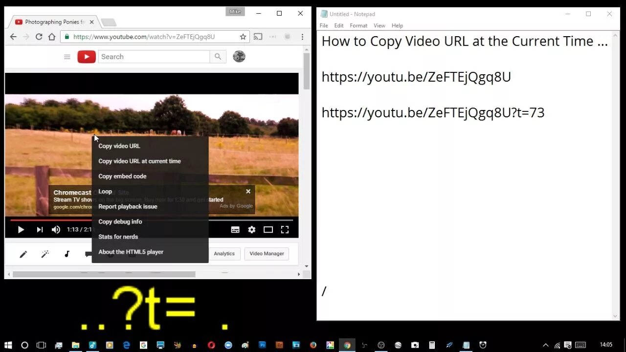 Copy youtube