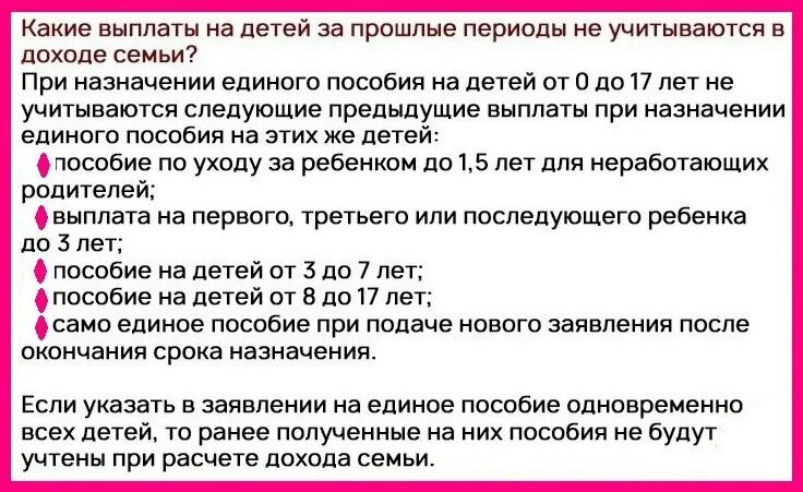 Какой доход на единое пособие. Период для единого пособия. Какие доходы учитываются при назначении единого пособия. Какой период берется при назначении единого пособия. Какие доходы учитываются при назначении единого пособия в 2024 году.