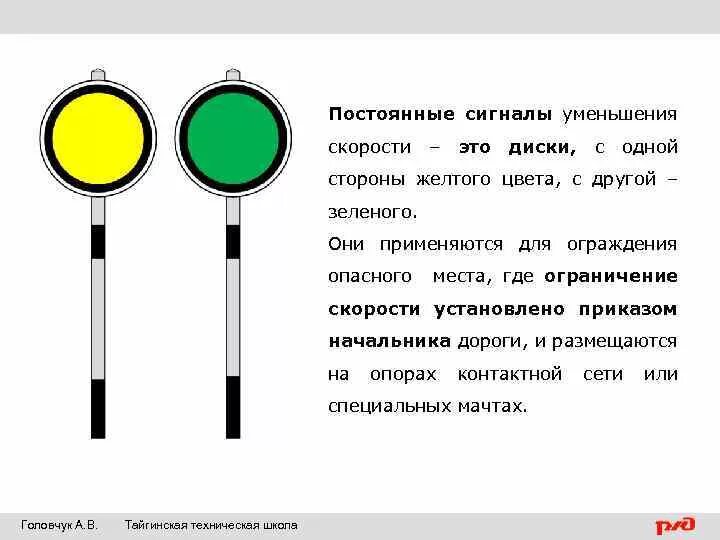 Какой из перечисленных сигналов ограждения относится. Сигналы ограждения постоянные диски уменьшения скорости. сигнальный знак уменьшения скорости жд. постоянные сигналы и сигнальные знаки ограждения. переносные сигналы уменьшения скорости устанавливаются.