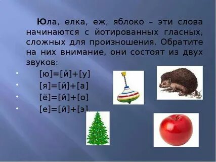 Звуки слова яблоня