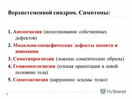 Анозогнозия это