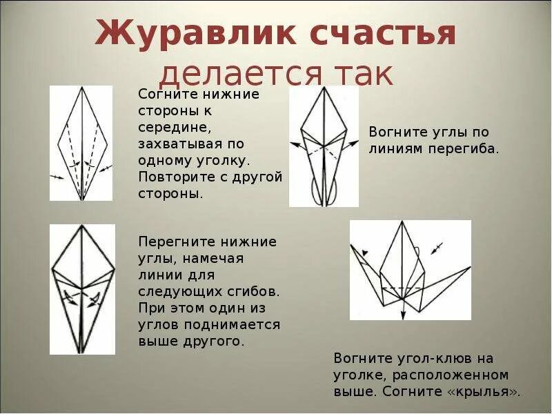 Оригами журавль поэтапно. Японский Журавлик схема. Журавлик счастья оригами. Японский Журавлик оригами схема. Японские Журавлики из бумаги.