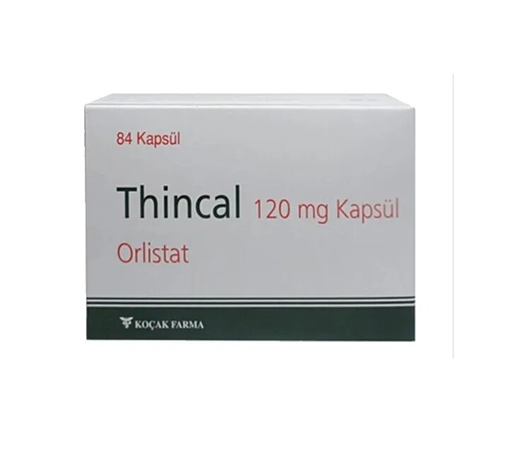 Орлистат капсулы купить. Thincal 120 MG капсулы. Thincal 120 MG Турция. Орлистат 120мг 84 капсулы. Капсулы орлистат для похудения.