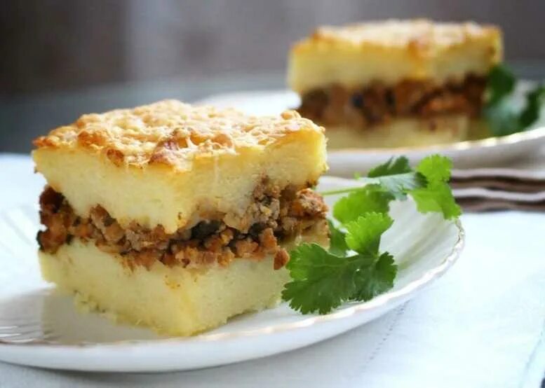Запеканка с фаршем и картофелем пюре. Запеканка с фаршем и картофелем пюре