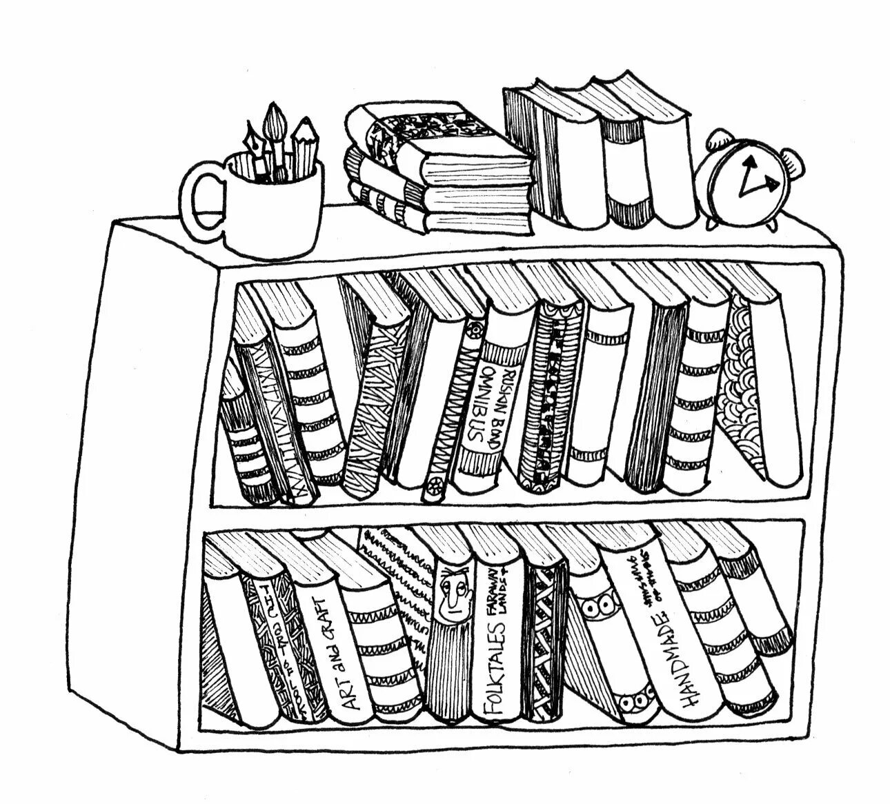 Полка иллюстрация. Книжная полка раскраска. полка для книг. полка с книгами раскраска. книжная полка скетч.