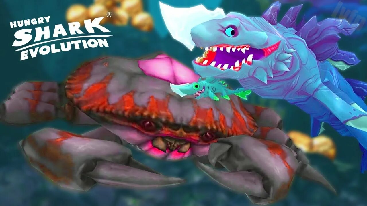 Краб в игре hungry shark. Шарк Эволюшн краб. Hungry Shark Evolution иллюминит. Хангри Шарк краб. Босс краб hungry Shark.