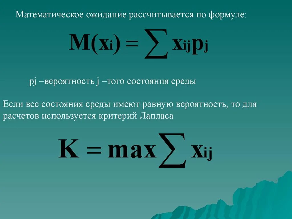 Формула расчета математического ожидания. Формула вычисления математического ожидания случайной величины. Математическоетожидание. Математическое ожидание.