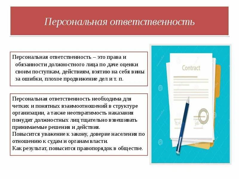 Система индивидуальной ответственности. Система индивидуальной ответственности