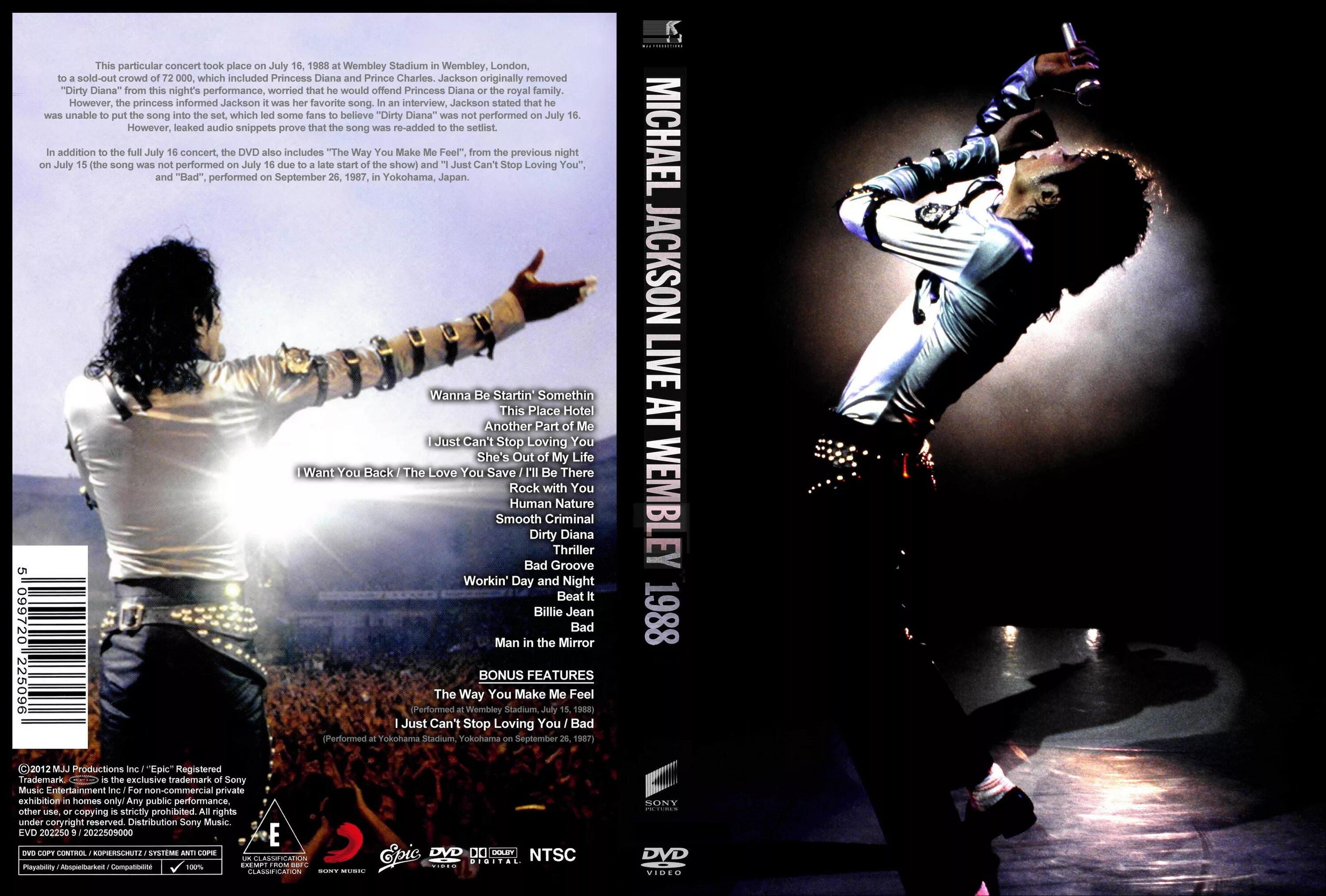 Michael Jackson Live at Wembley July 16, 1988 DVD. Michael Jackson Bad Tour 1988. Bad Tour Live at Wembley Stadium 1988.