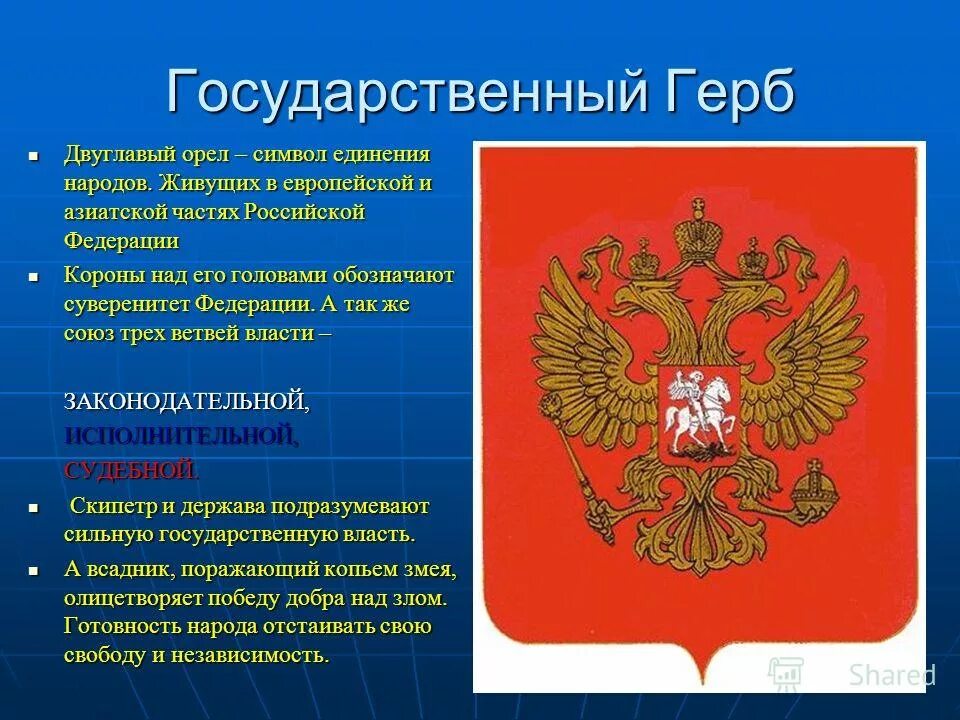 Сообщение о рф 7 класс. Символы России. Госуд символы России.