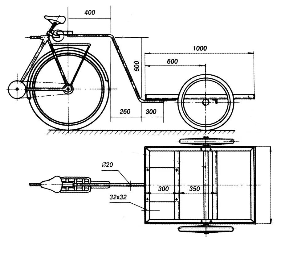 Грузовой велоприцеп в-924-3 чертежи. Одноколесный велоприцеп чертеж. Одноколесный прицеп для велосипеда чертежи. Грузовой велоприцеп чертежи.