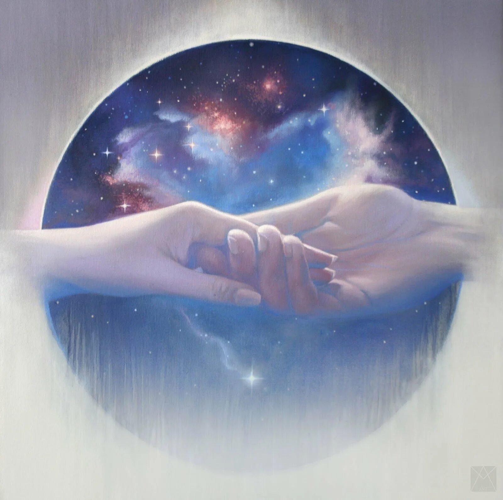 Душе соприкосновение. Вселенная в руках человека. Космос в руках. Вселенная и любовь. Вселенная на ладони.