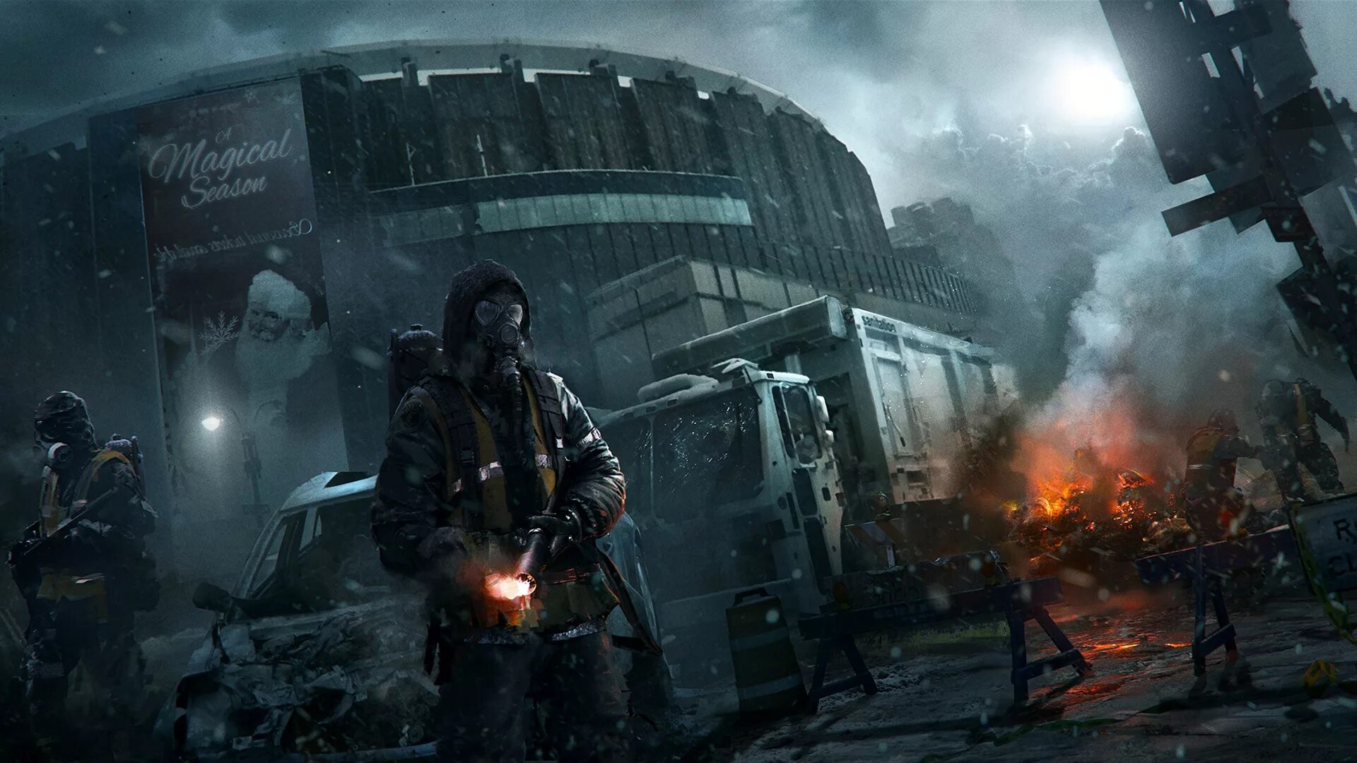 Рабочий стол игры программы. Tom Clancy's the Division чистильщики. The Division 1 чистильщики. The Division 2 чистильщики. Tom Clancy's the Division Art.