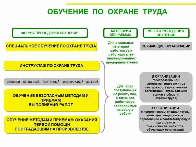 Охрана труда программы обучения тест. Схема организации обучения по охране труда. формы обучения по охране труда для работников организаций. порядок прохождения обучения рабочих по охране труда. к видам обучения по охране труда относят.