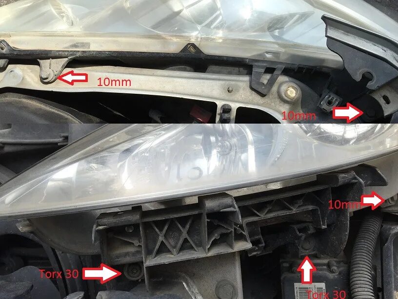 PEUGEOT 206 CC СНИМАЕМ ПЕРЕДНИЙ БАМПЕР - Peugeot 206 CC, 2 л, 2002 года своими р