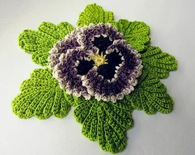 Анютины глазки крючком